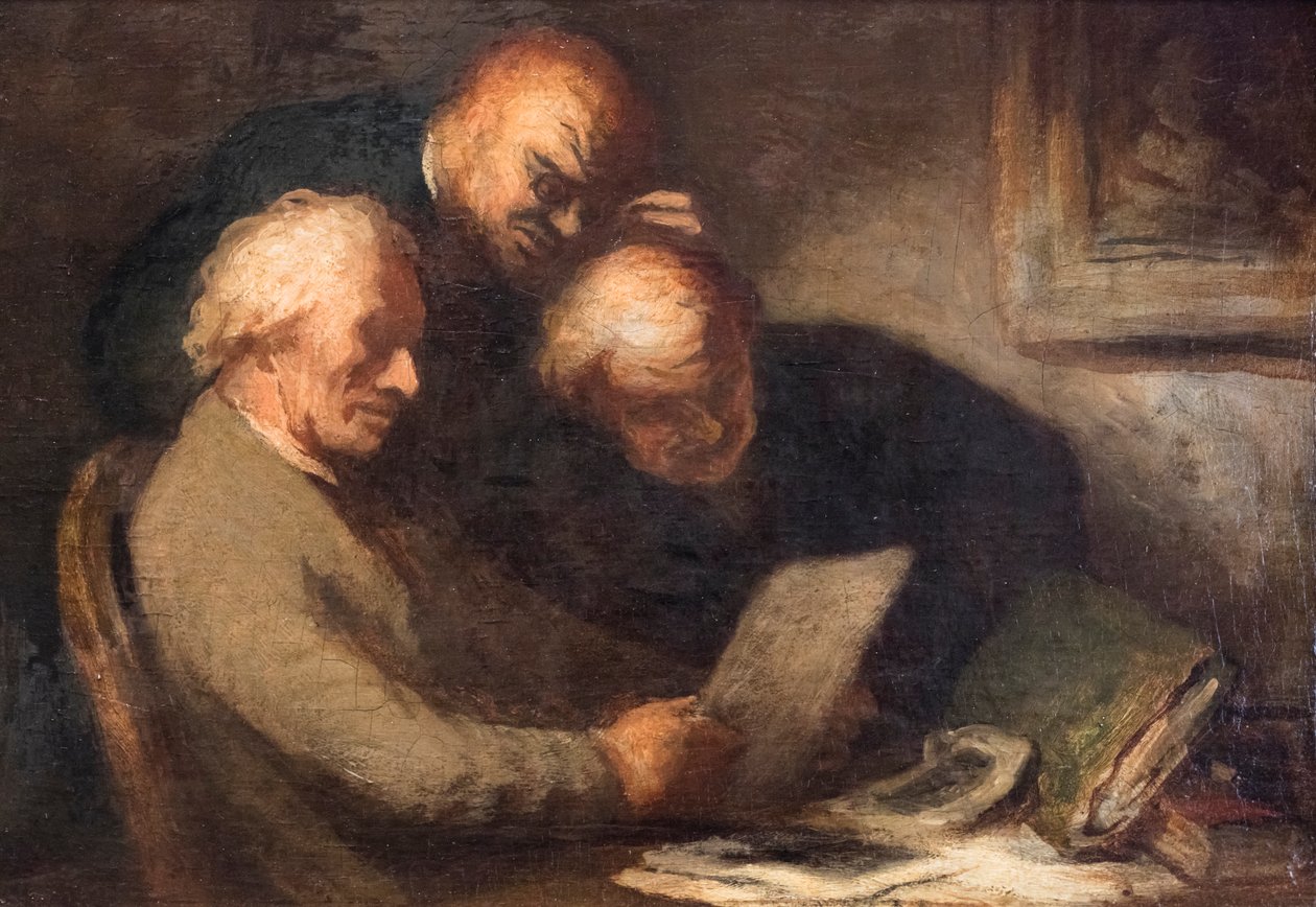 El amante de las huellas de Honore Daumier