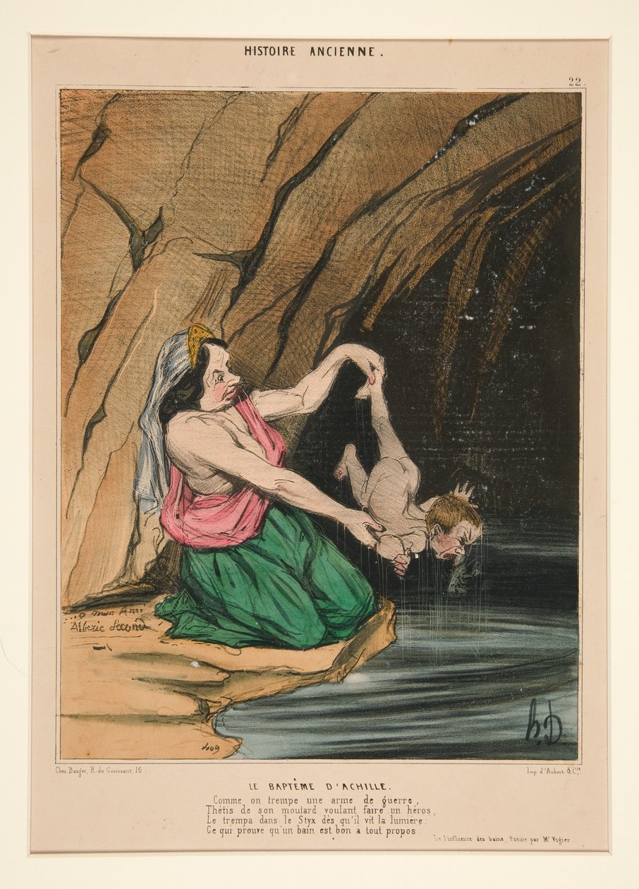 El bautismo de Aquiles; de «Historia Antigua» de Honoré Daumier