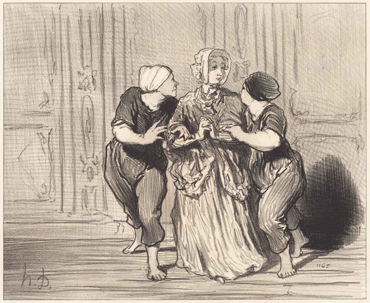 El bello sexo en la escuela de natación de Honoré Daumier
