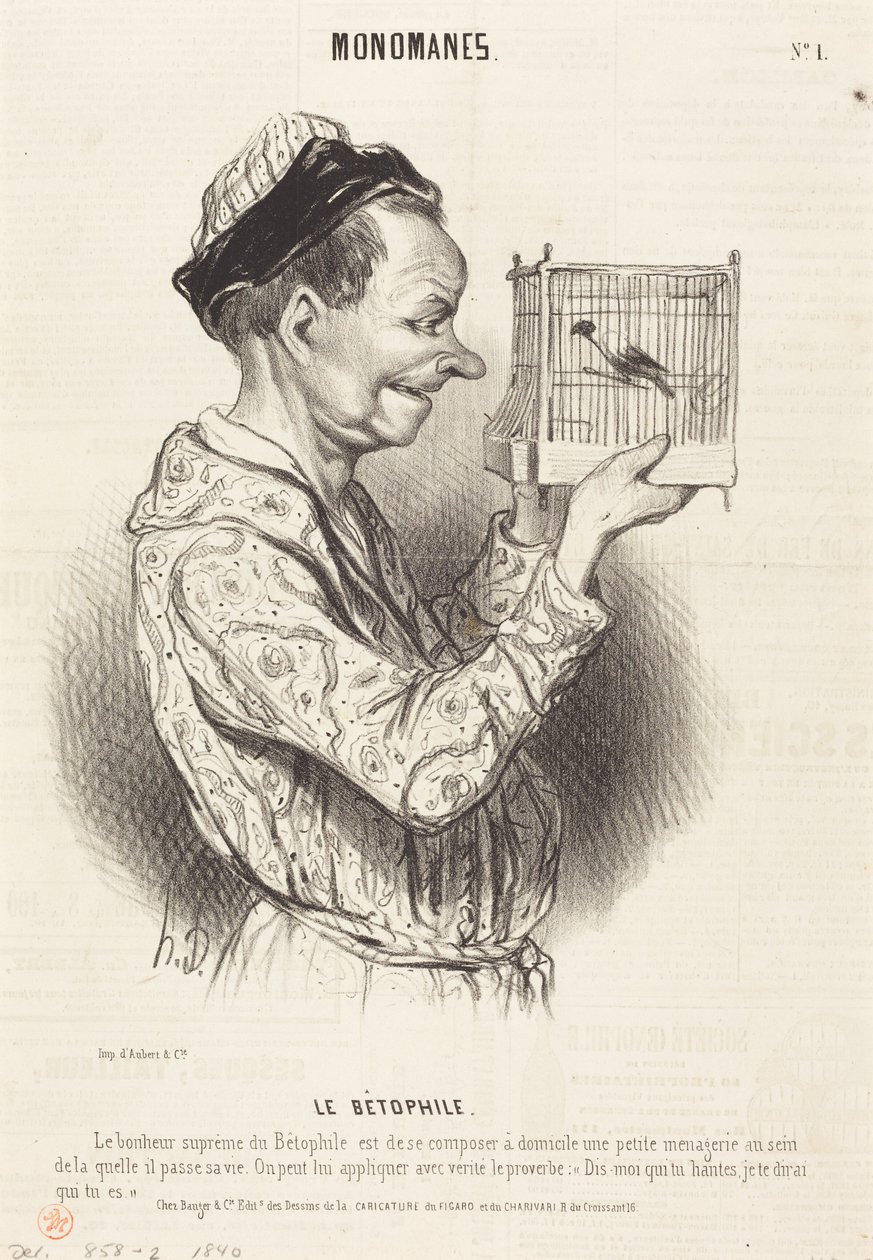 El amante de los animales de Honoré Daumier