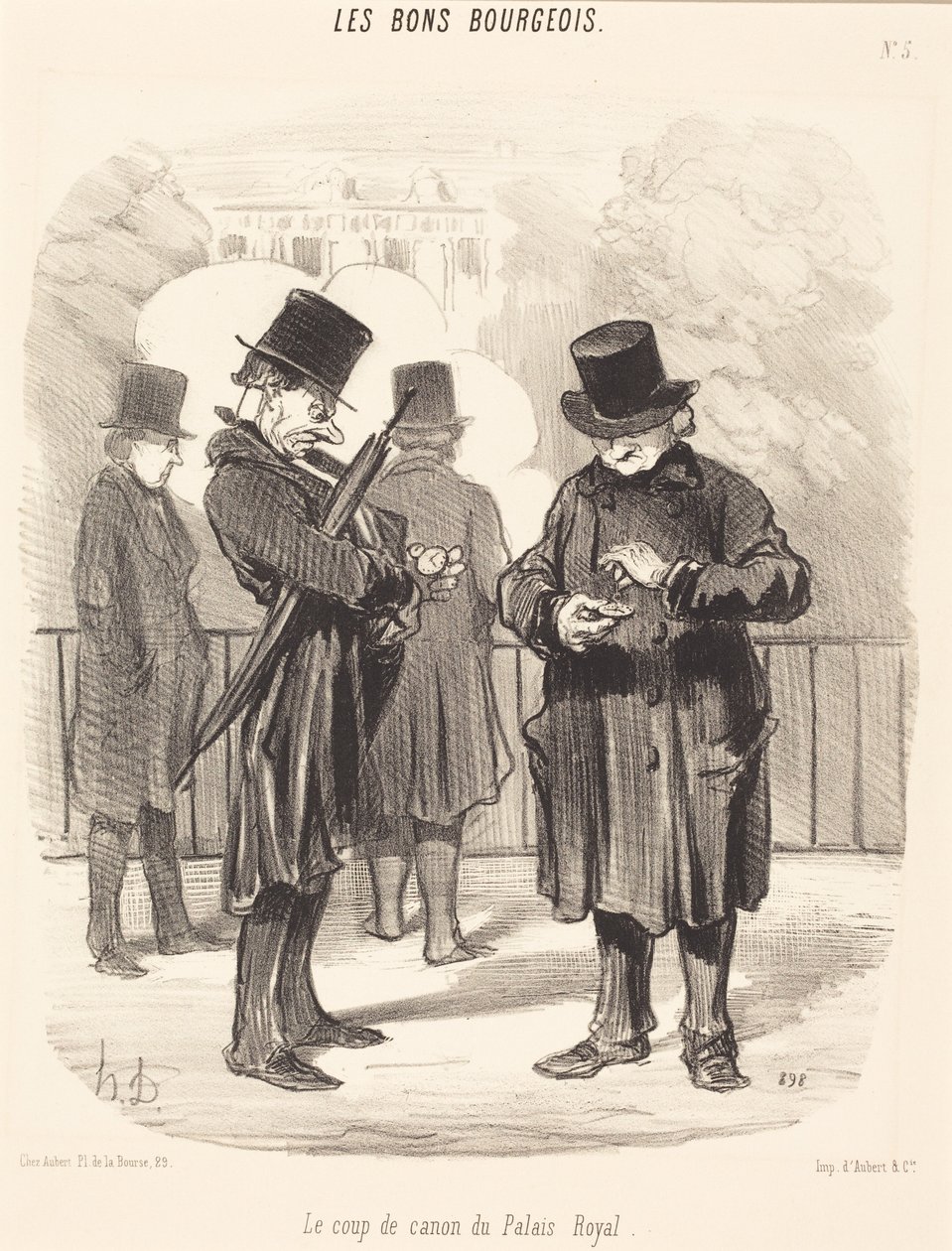 El cañonazo del Palacio Real de Honoré Daumier