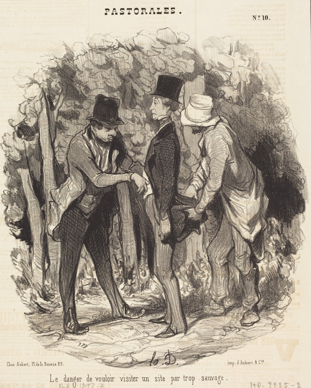 El peligro de... visitar un lugar demasiado salvaje de Honoré Daumier