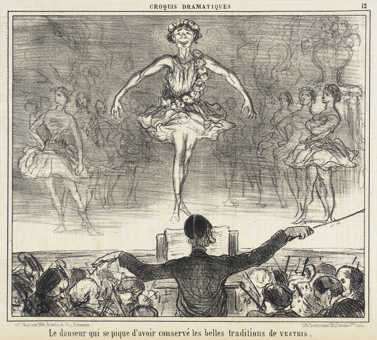 El bailarín que se jacta de haber conservado... de Honoré Daumier
