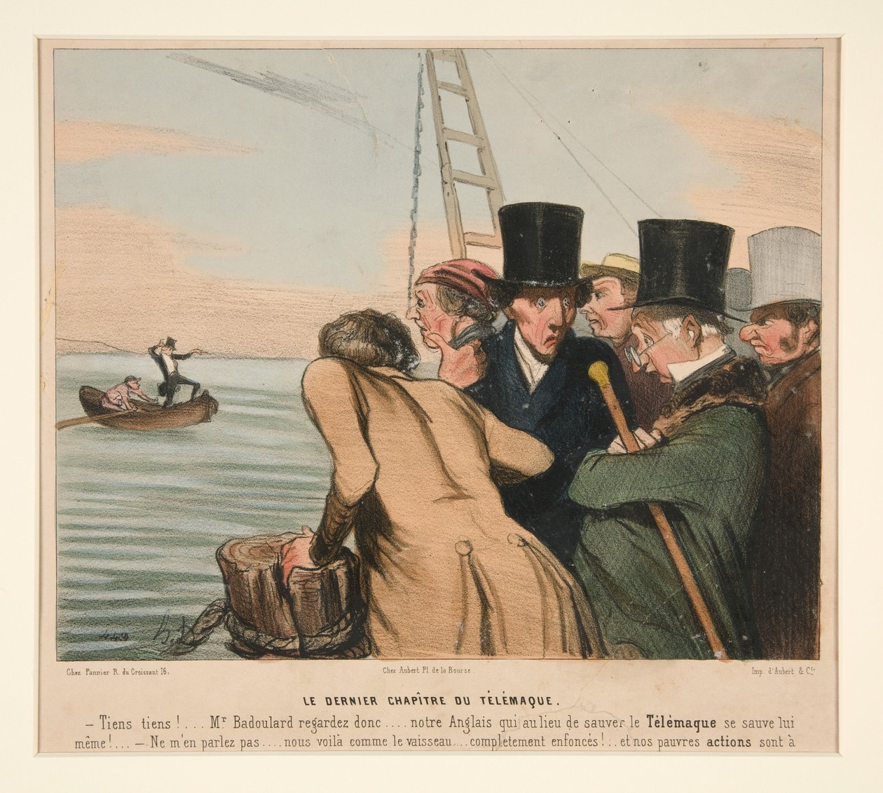 «El último capítulo de Telémaco», de La Caricature (periódico) de Honoré Daumier