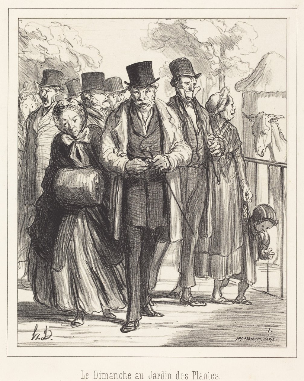 El domingo en el Jardín de las Plantas de Honoré Daumier