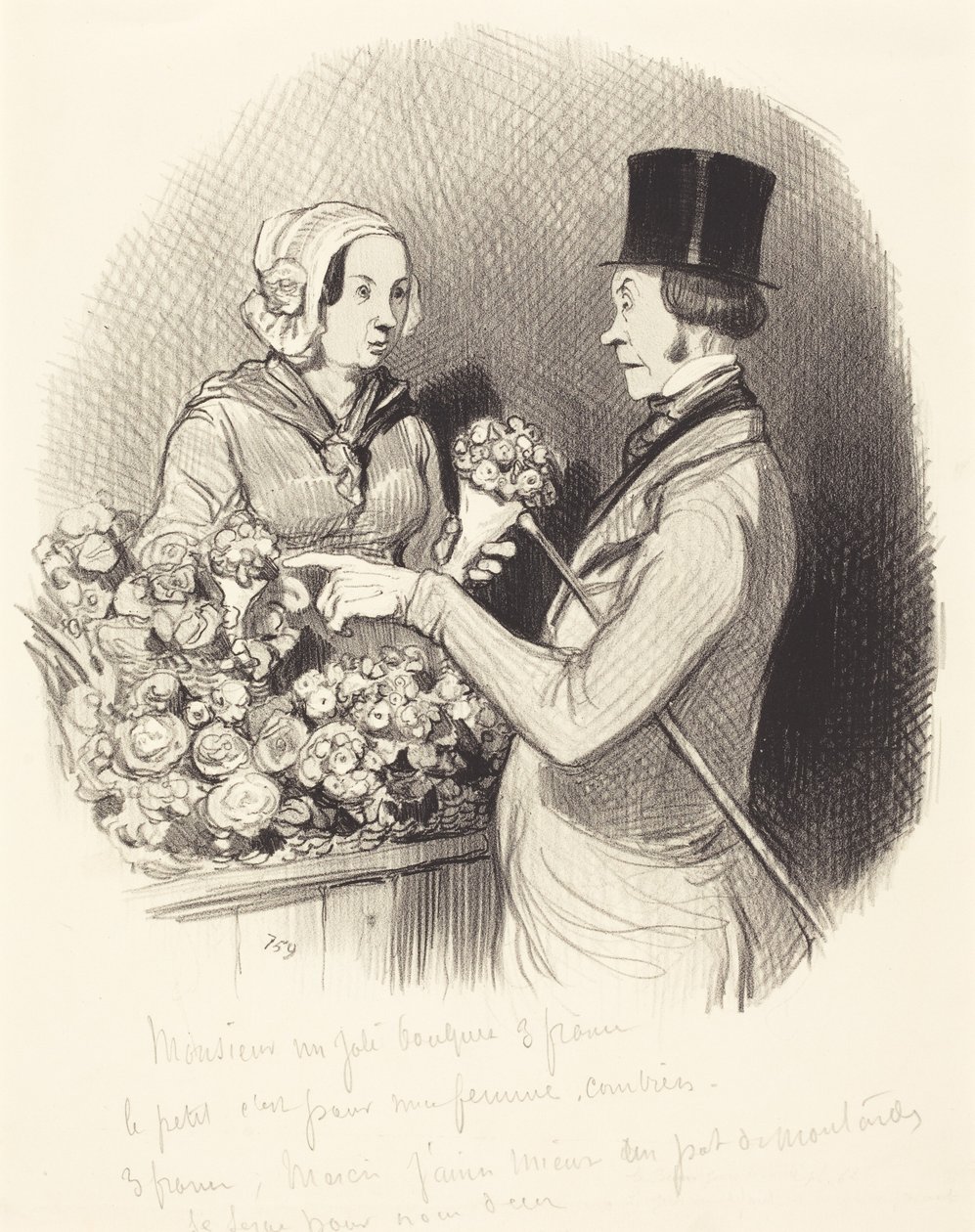 El día en que hay que ser galante de Honoré Daumier