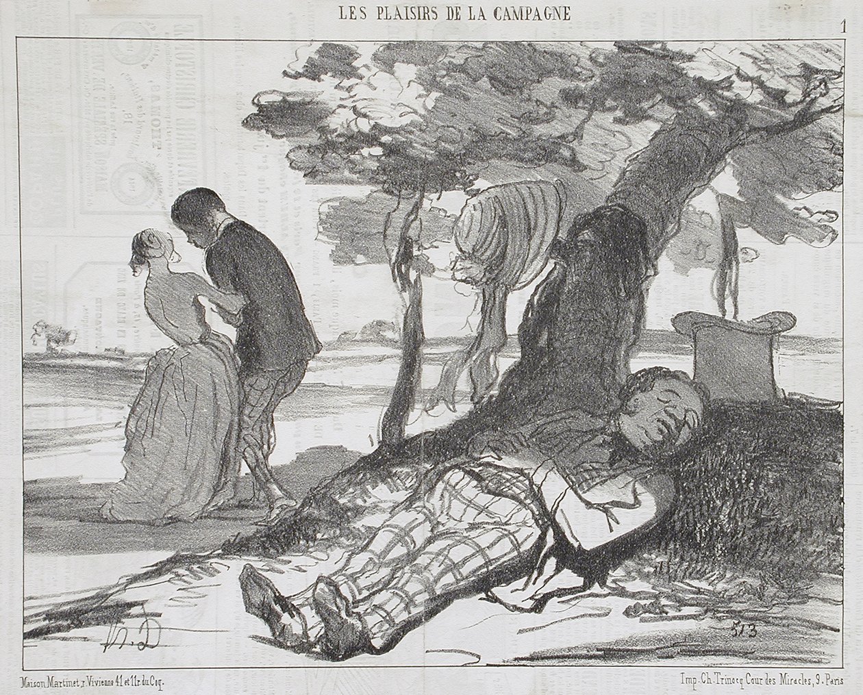 El marido se queda dormido de Honoré Daumier