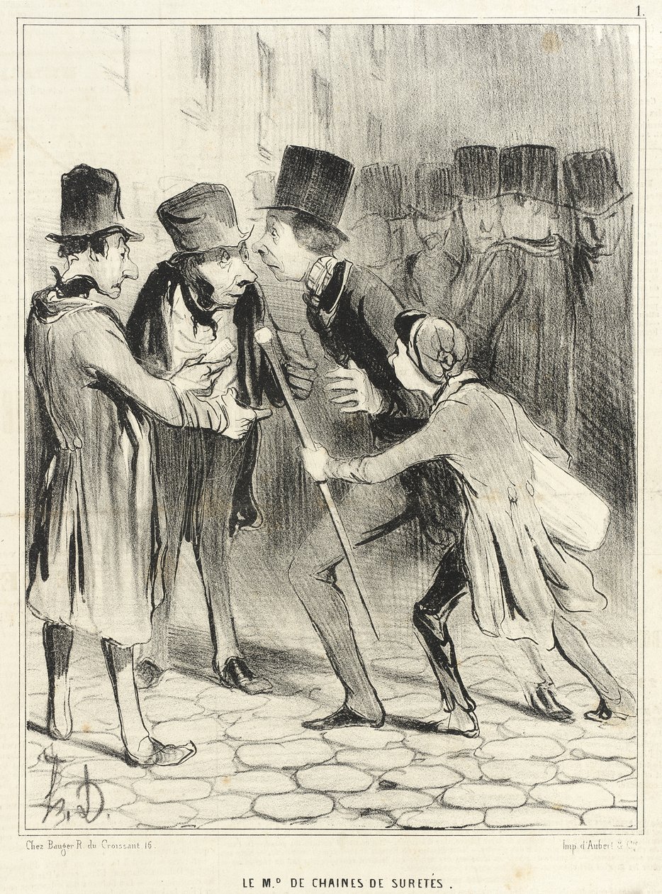 El vendedor de cadenas de seguridad de Honoré Daumier