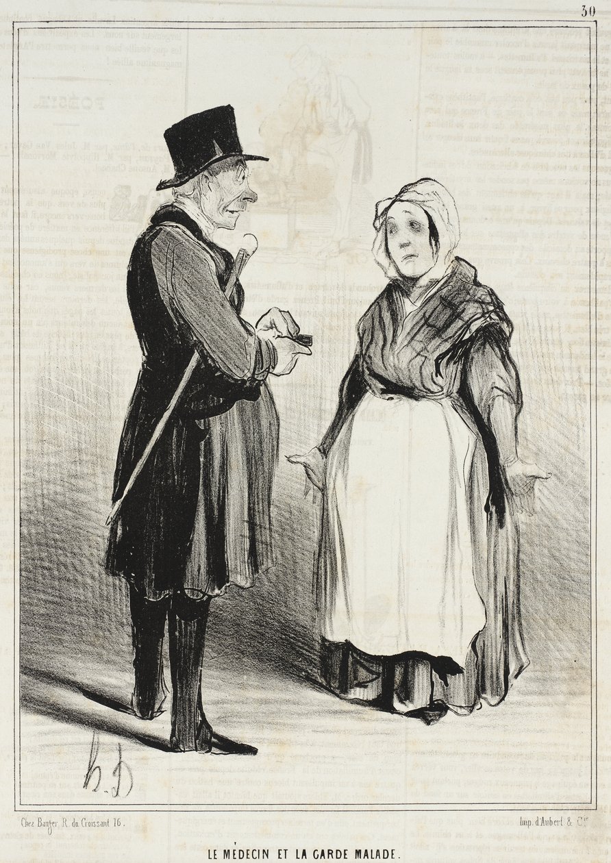 El médico y la enfermera de Honoré Daumier