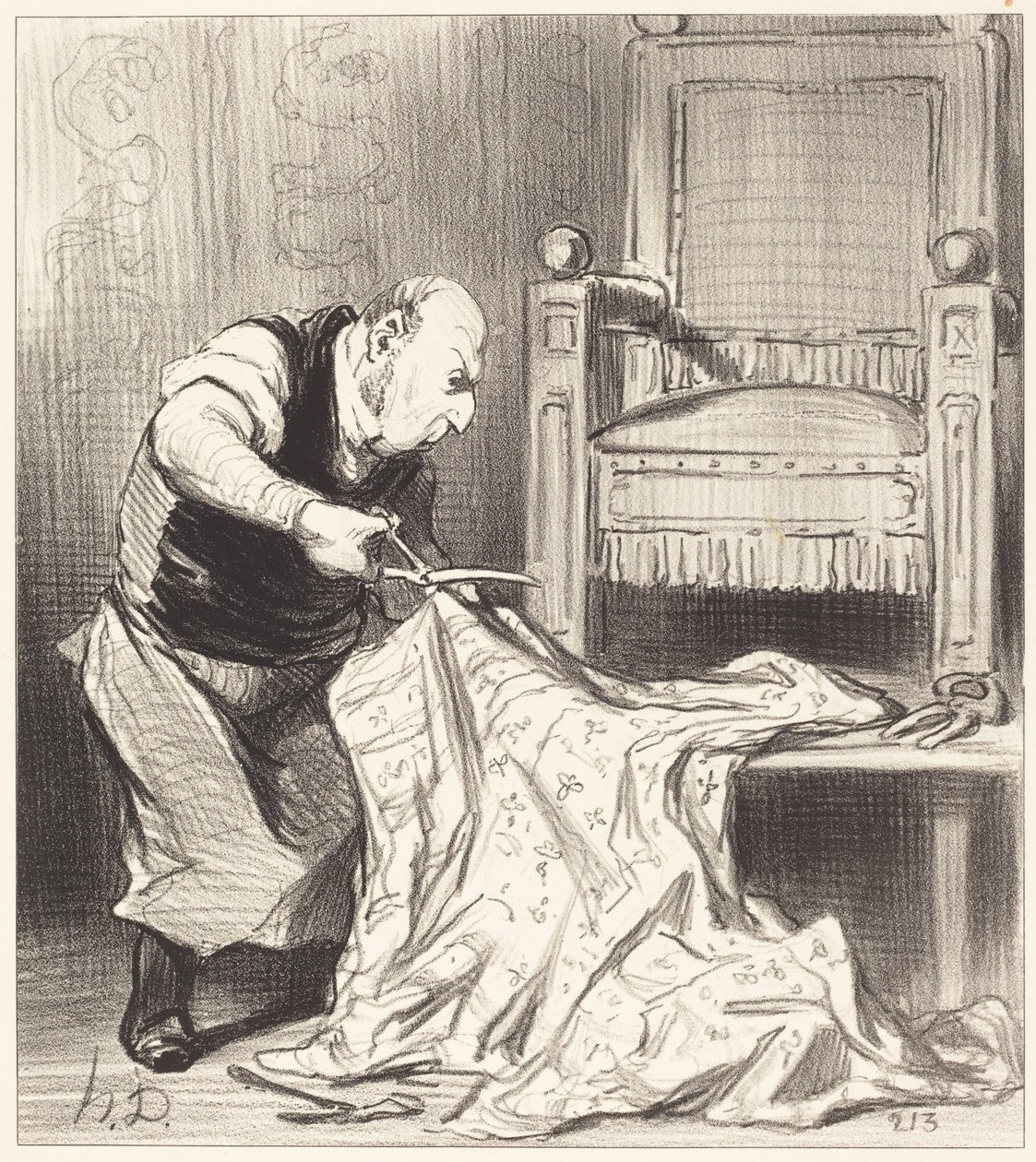 El Nuevo Tapicero de la Corona de Honoré Daumier