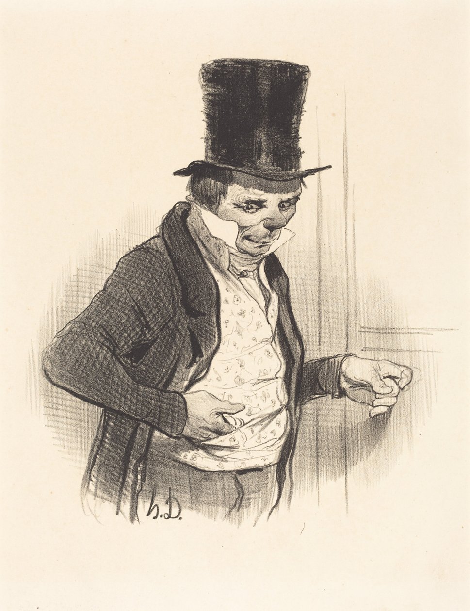 El portero en rondas de visitas... de Honoré Daumier