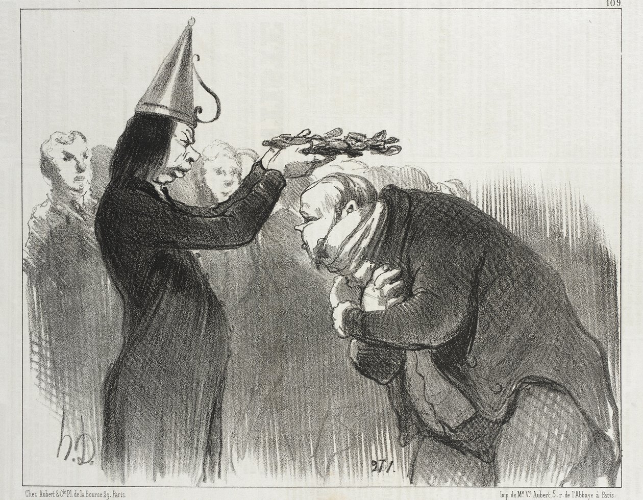 La próxima entrega de premios en la Académie Française de Honoré Daumier