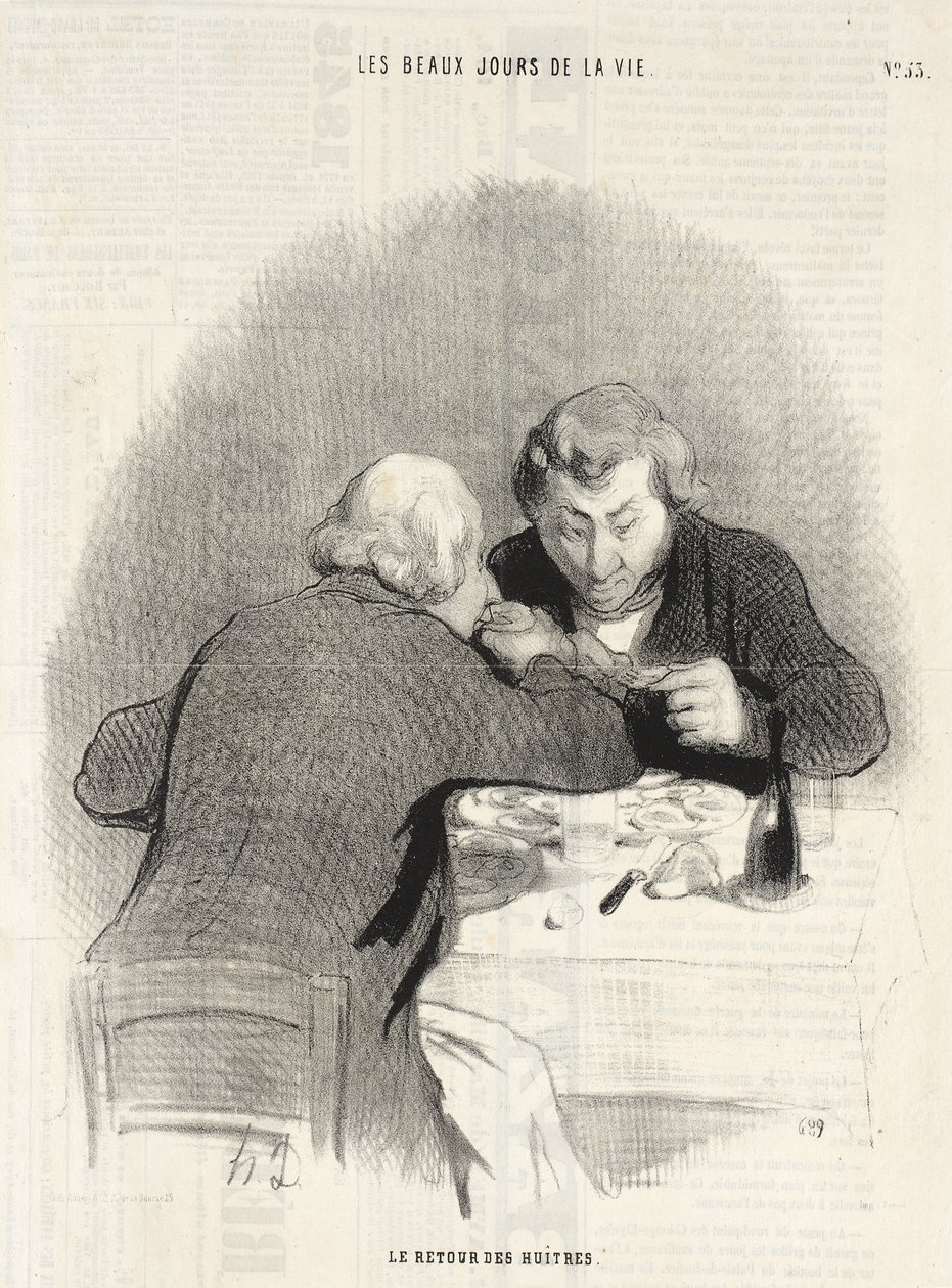 El regreso de las ostras de Honoré Daumier