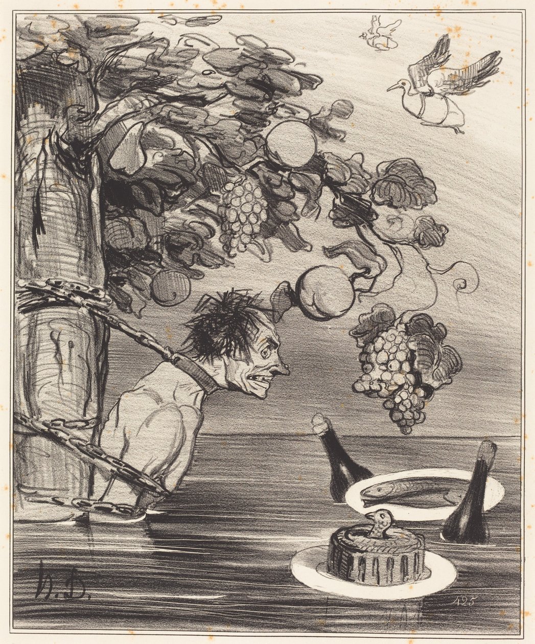 El suplicio de Tántalo de Honoré Daumier