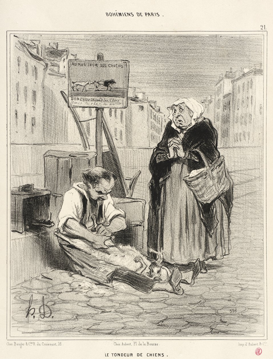El peluquero canino de Honoré Daumier
