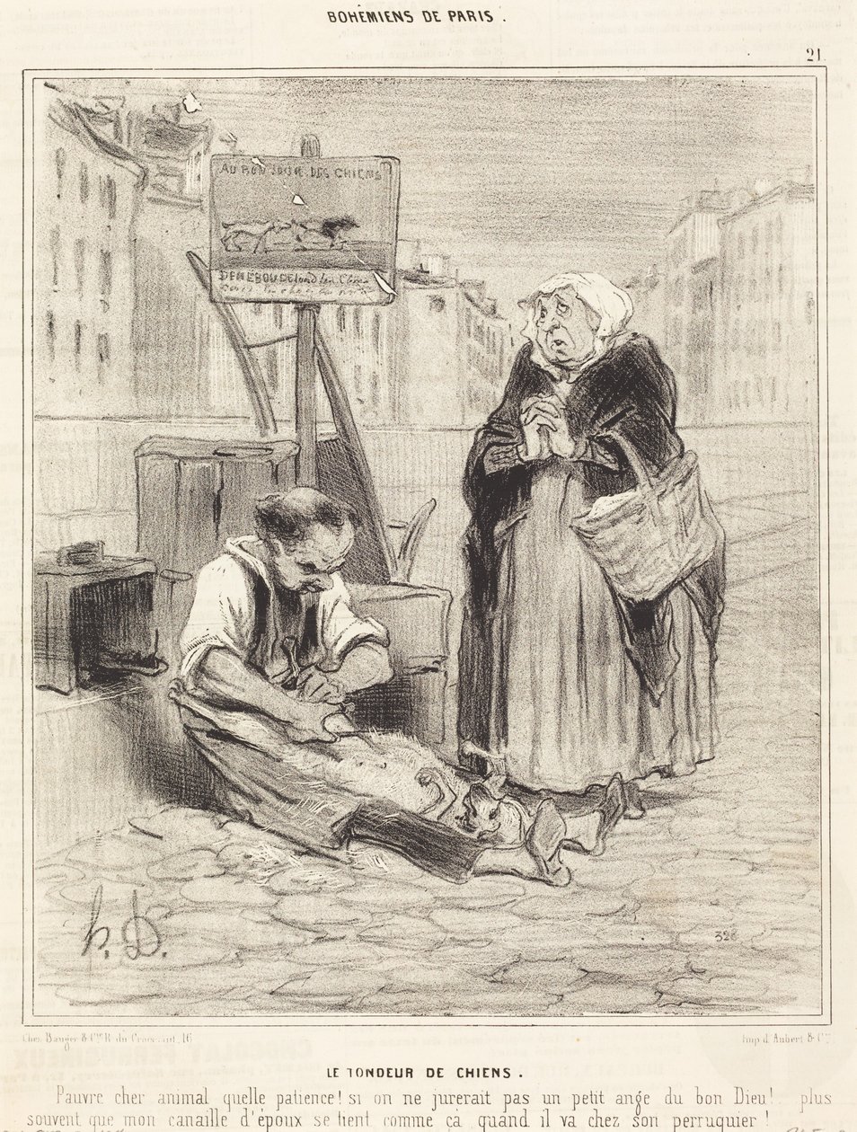 El esquilador de perros de Honoré Daumier