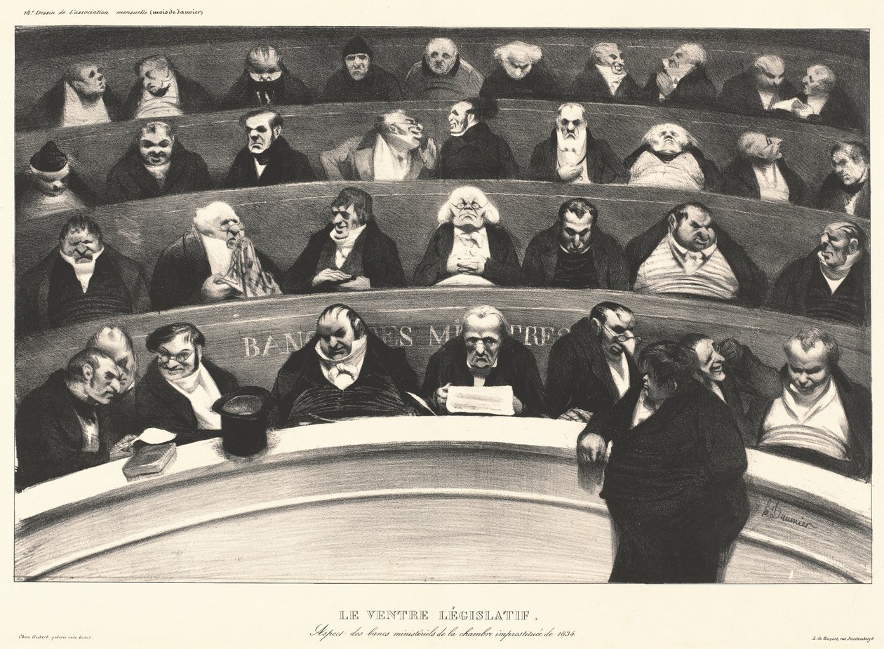 Le Ventre Législatif (El Vientre Legislativo) de Honoré Daumier