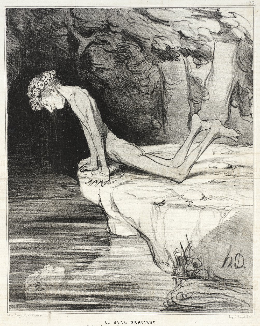 El bello Narciso de Honoré Daumier