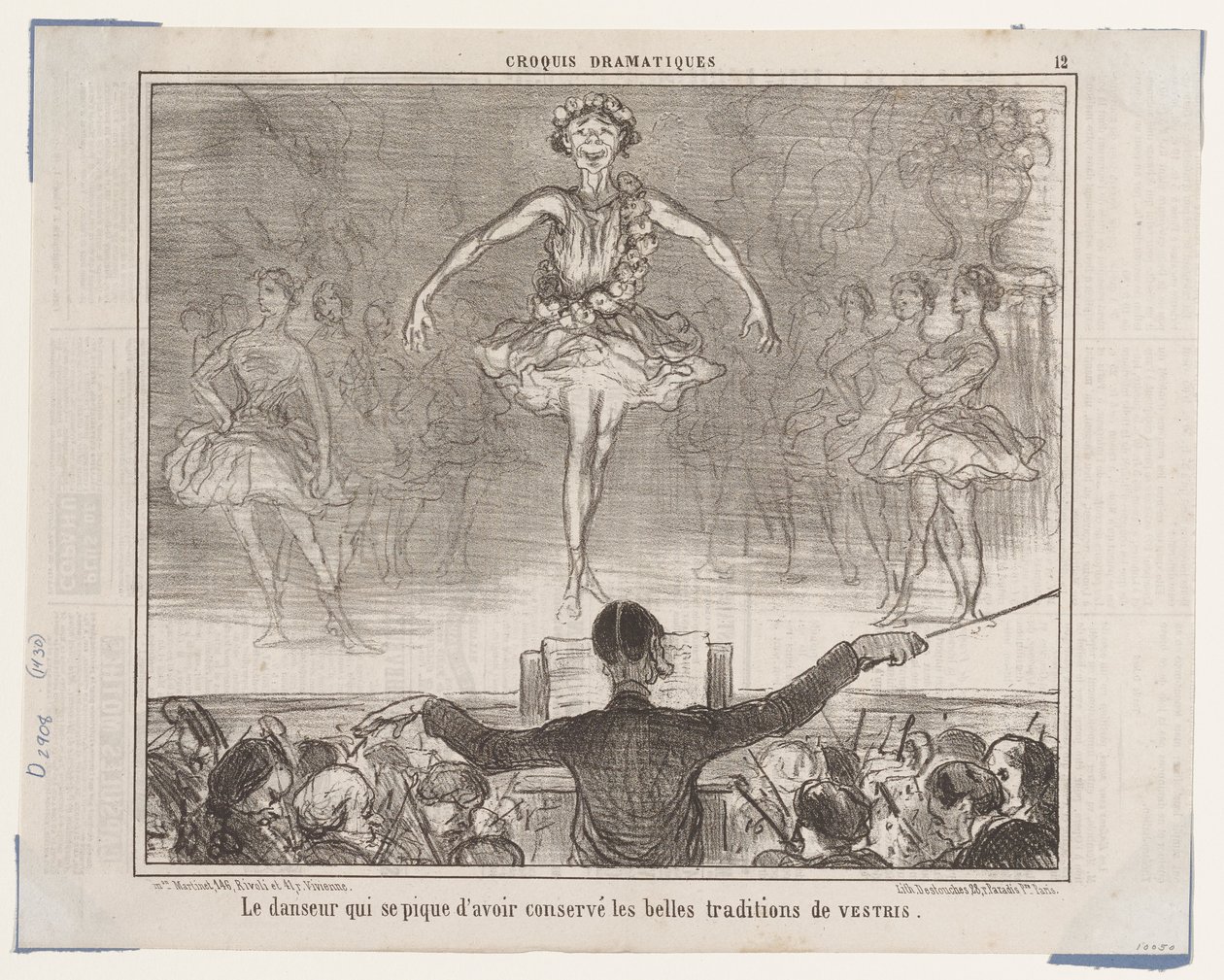 El bailarín que se enorgullece de sí mismo... (Bocetos dramáticos), de Le Charivari de Honoré Daumier
