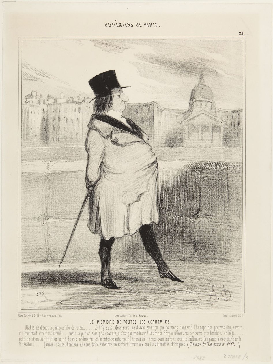 El miembro de todas las academias (The member of all academies) de Honoré Daumier