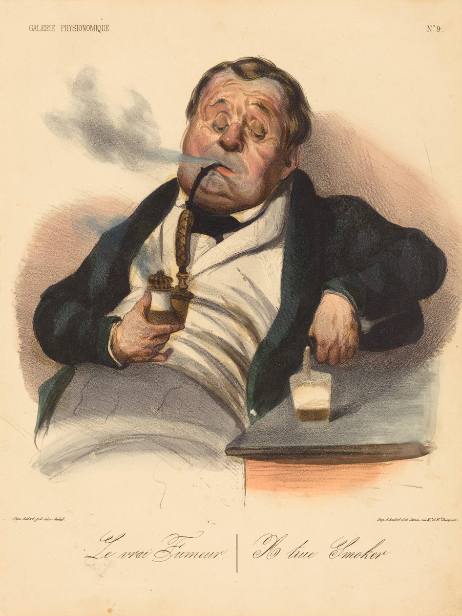 El verdadero fumador de Honoré Daumier