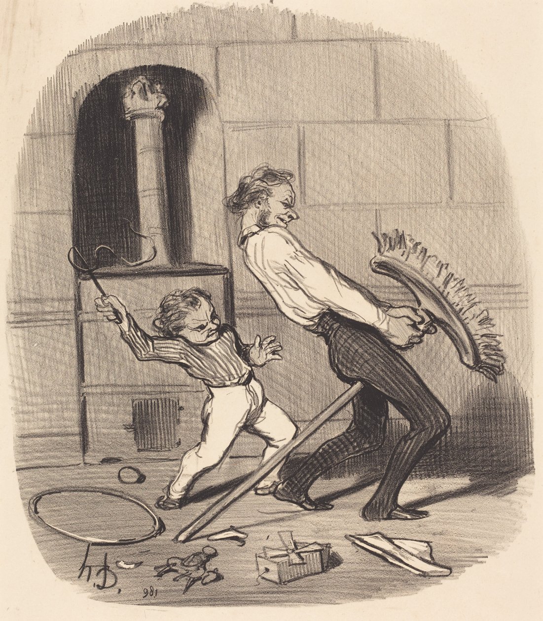 Lección de Equitación, Alta Escuela de Honoré Daumier