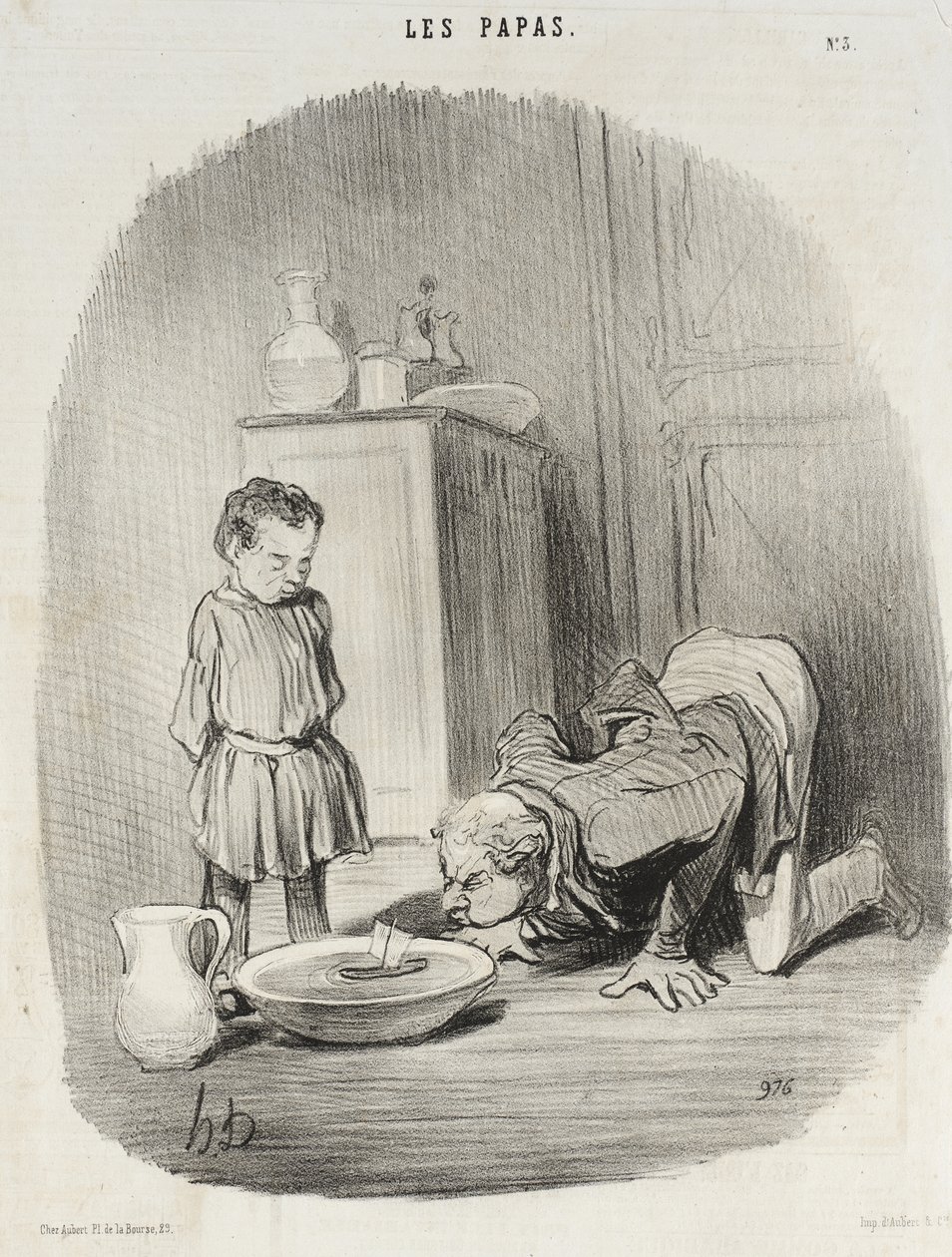 Les Papas (serie de grabados) de Honoré Daumier