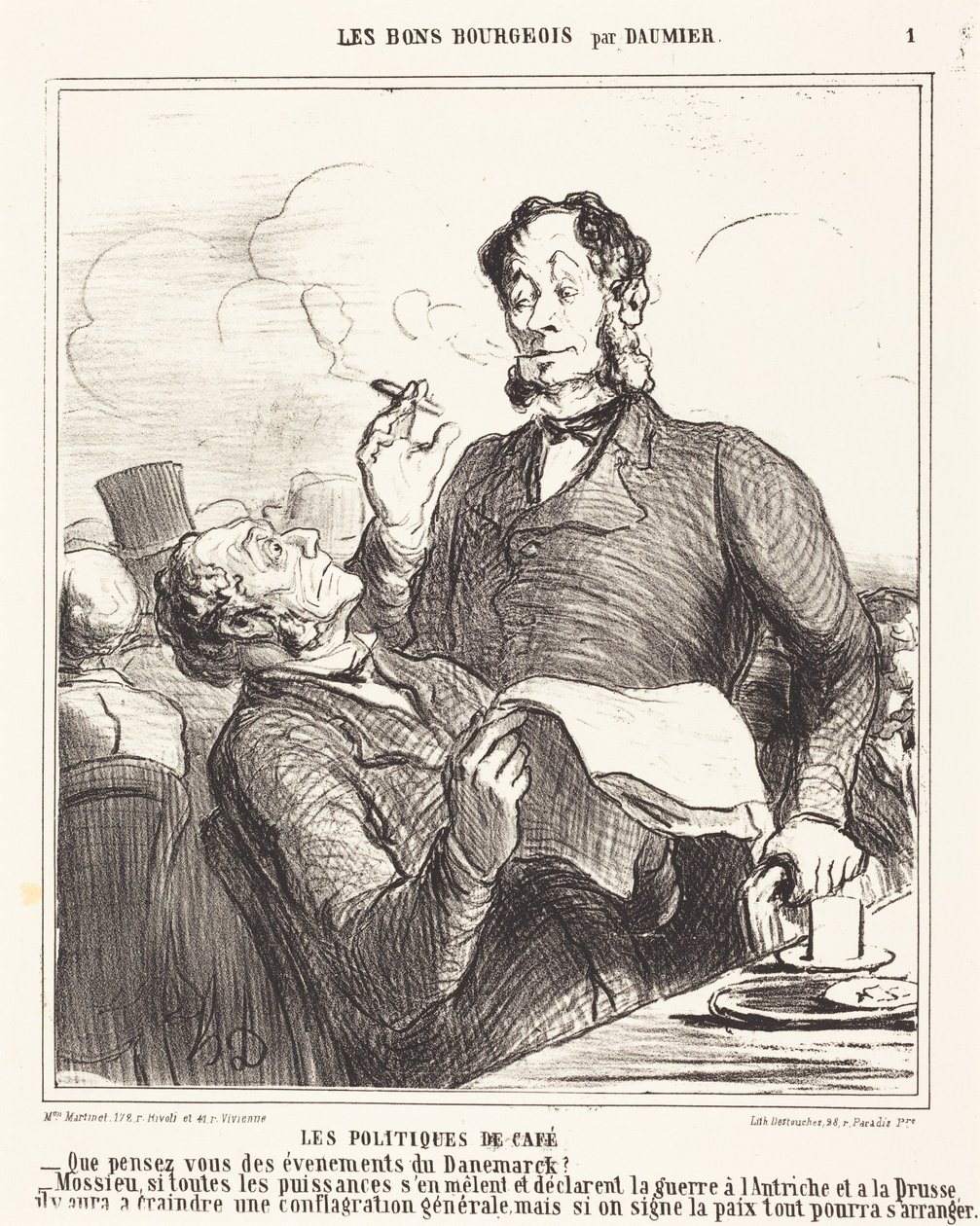 Los políticos de café de Honoré Daumier