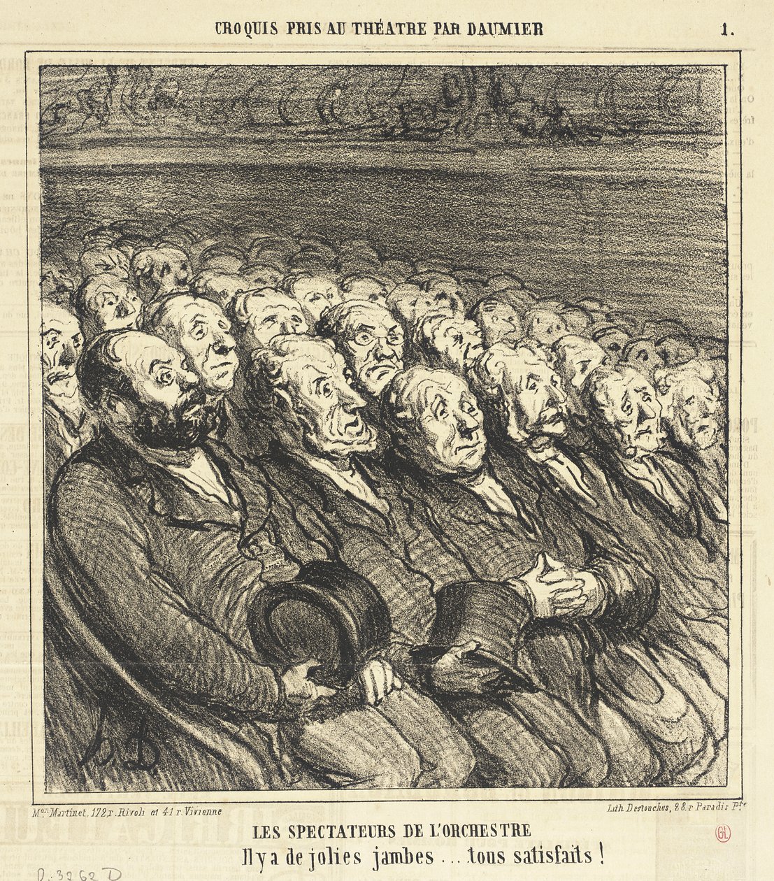 Los espectadores de la orquesta de Honoré Daumier