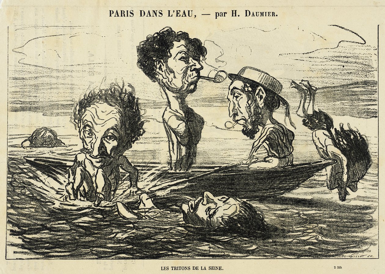 Los Tritones del Sena de Honoré Daumier