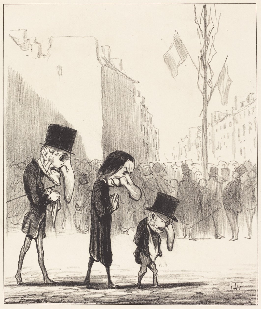 Los tres santitos de Honoré Daumier