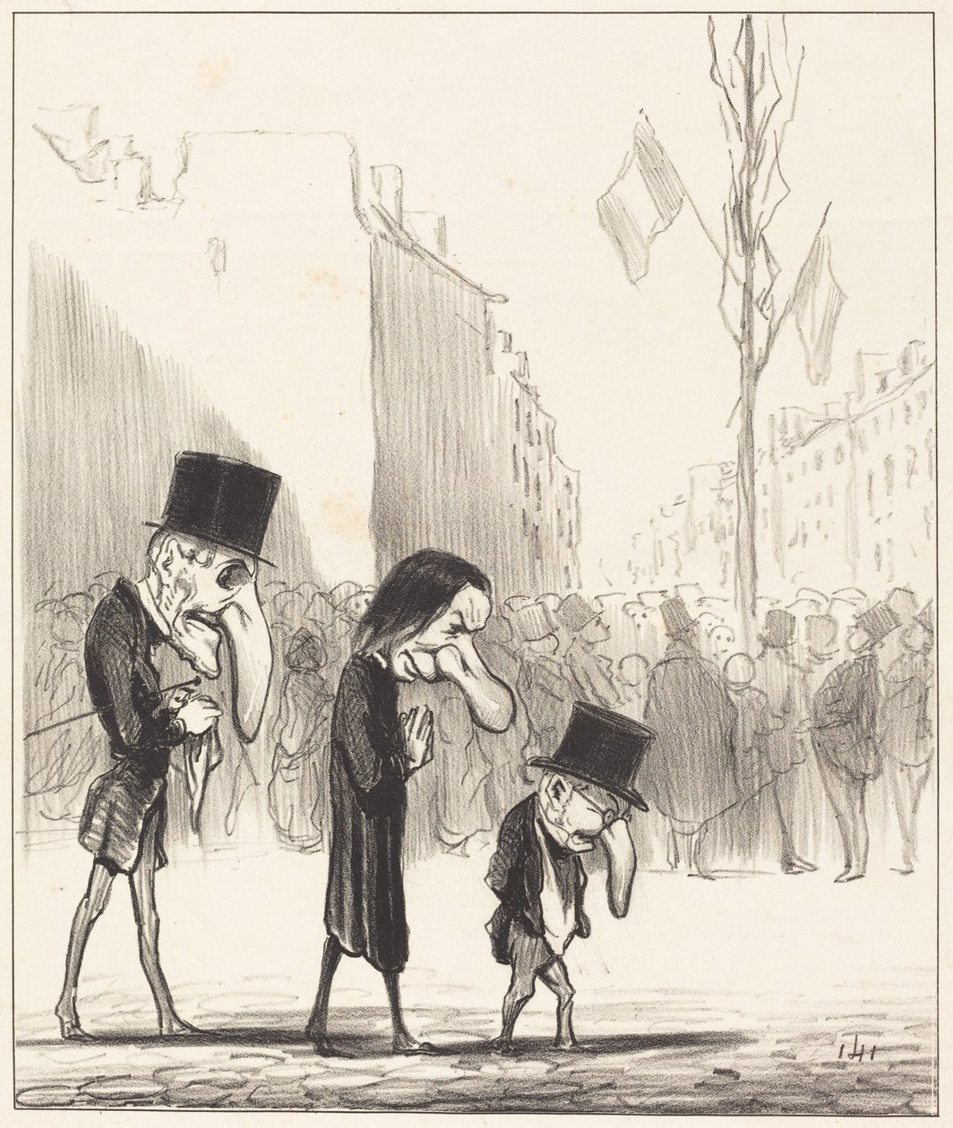 Los tres santitos de Honoré Daumier