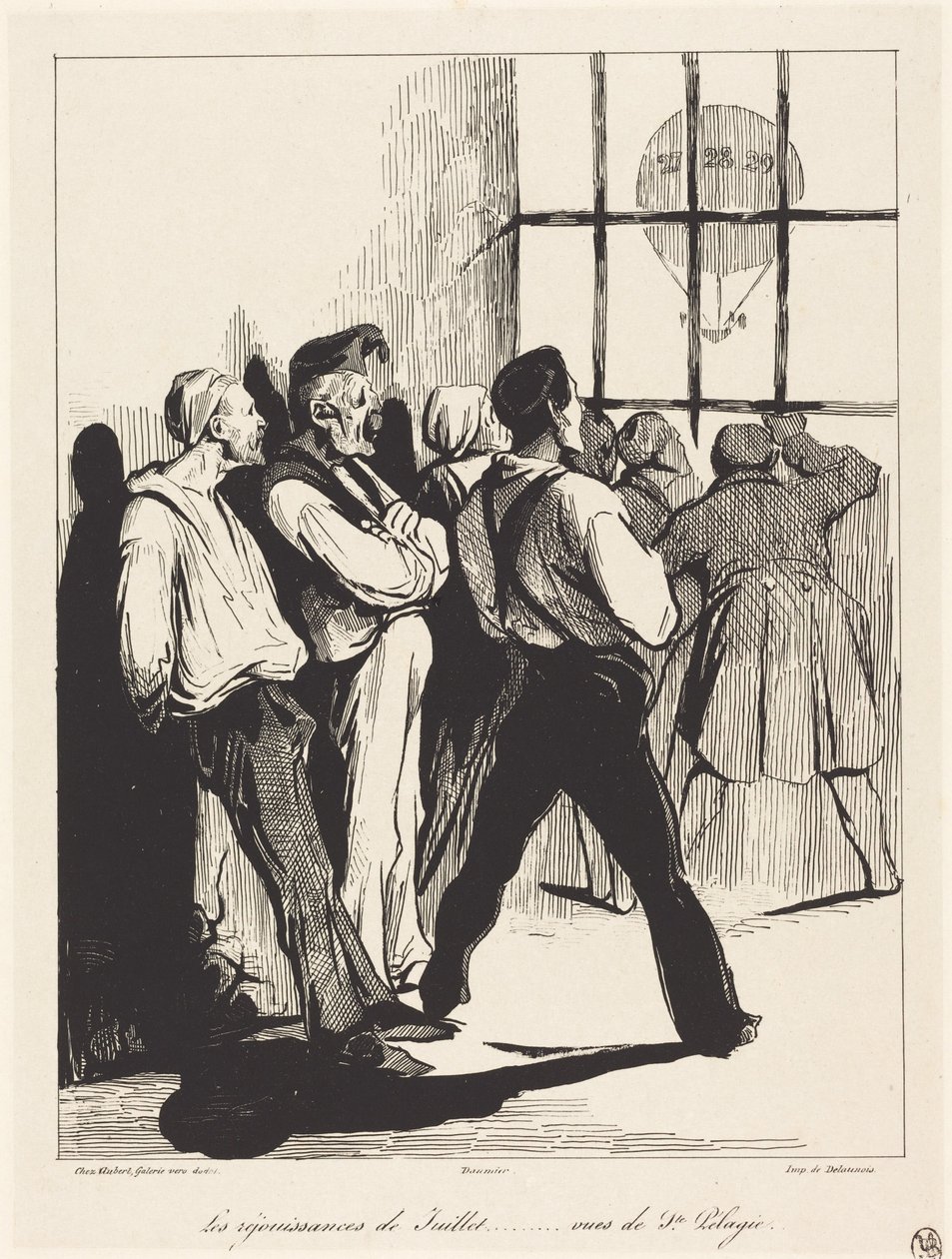 Las celebraciones de julio... vistas desde Ste. Pélagie de Honoré Daumier