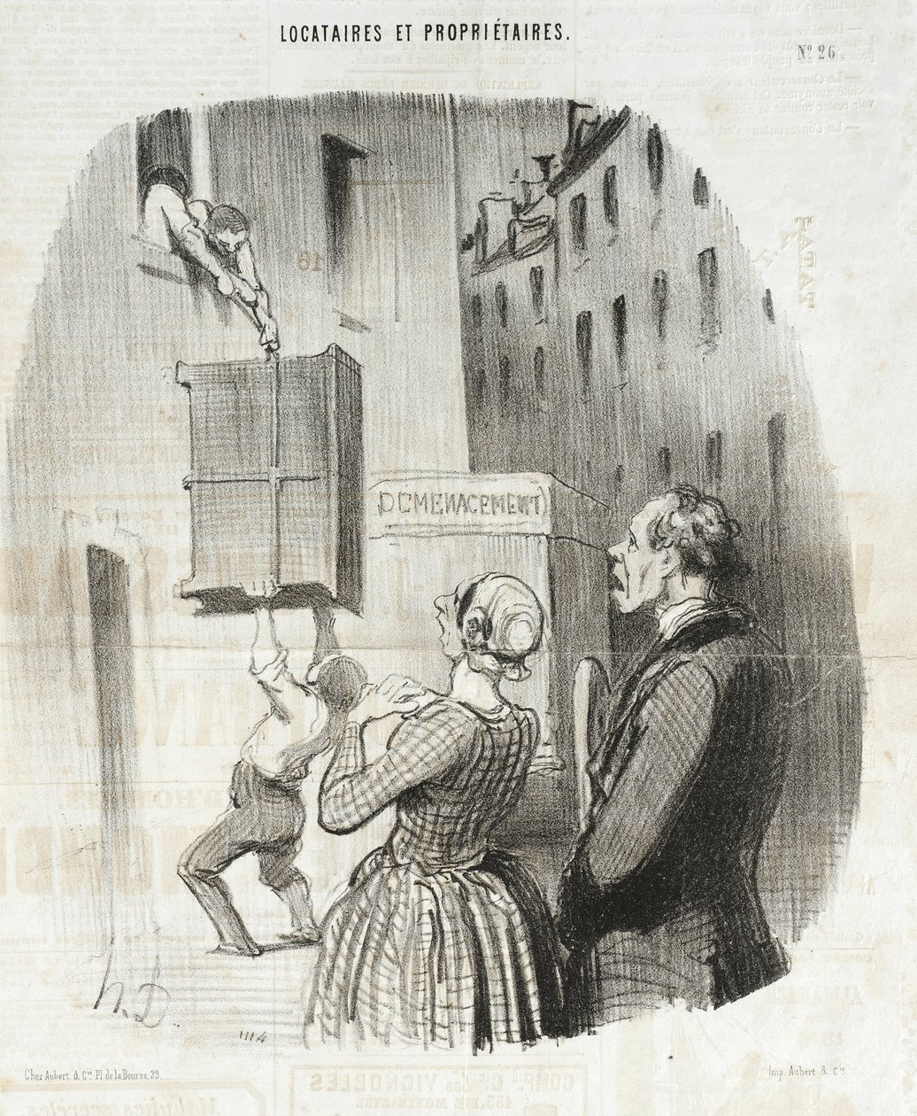 Inquilinos noctámbulos de Honoré Daumier