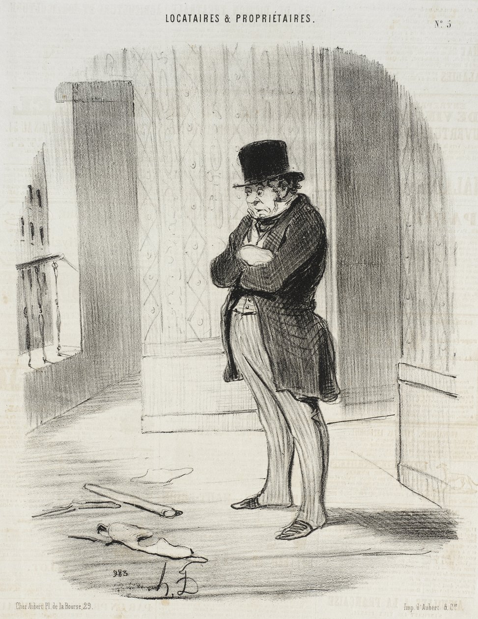 Arrendatarios y propietarios (serie de grabados) de Honoré Daumier