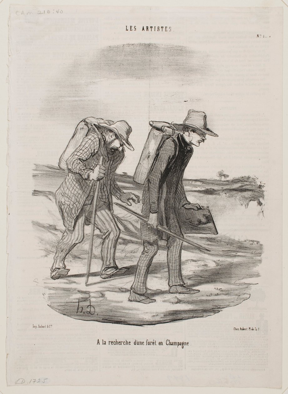 Buscando un bosque en Champaña de Honoré Daumier