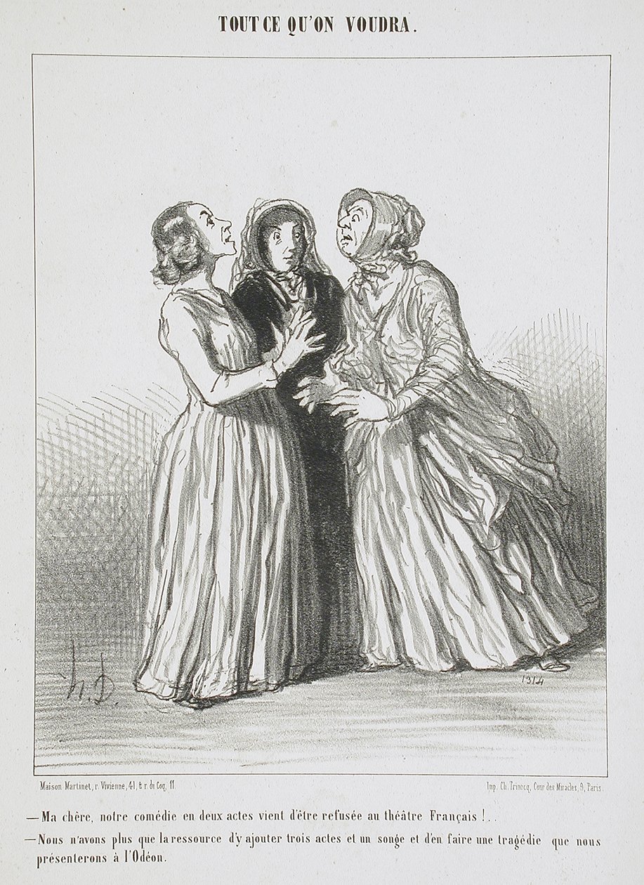 Querida, ¡nuestra comedia en dos actos acaba de ser rechazada en el Théâtre Français!... de Honoré Daumier