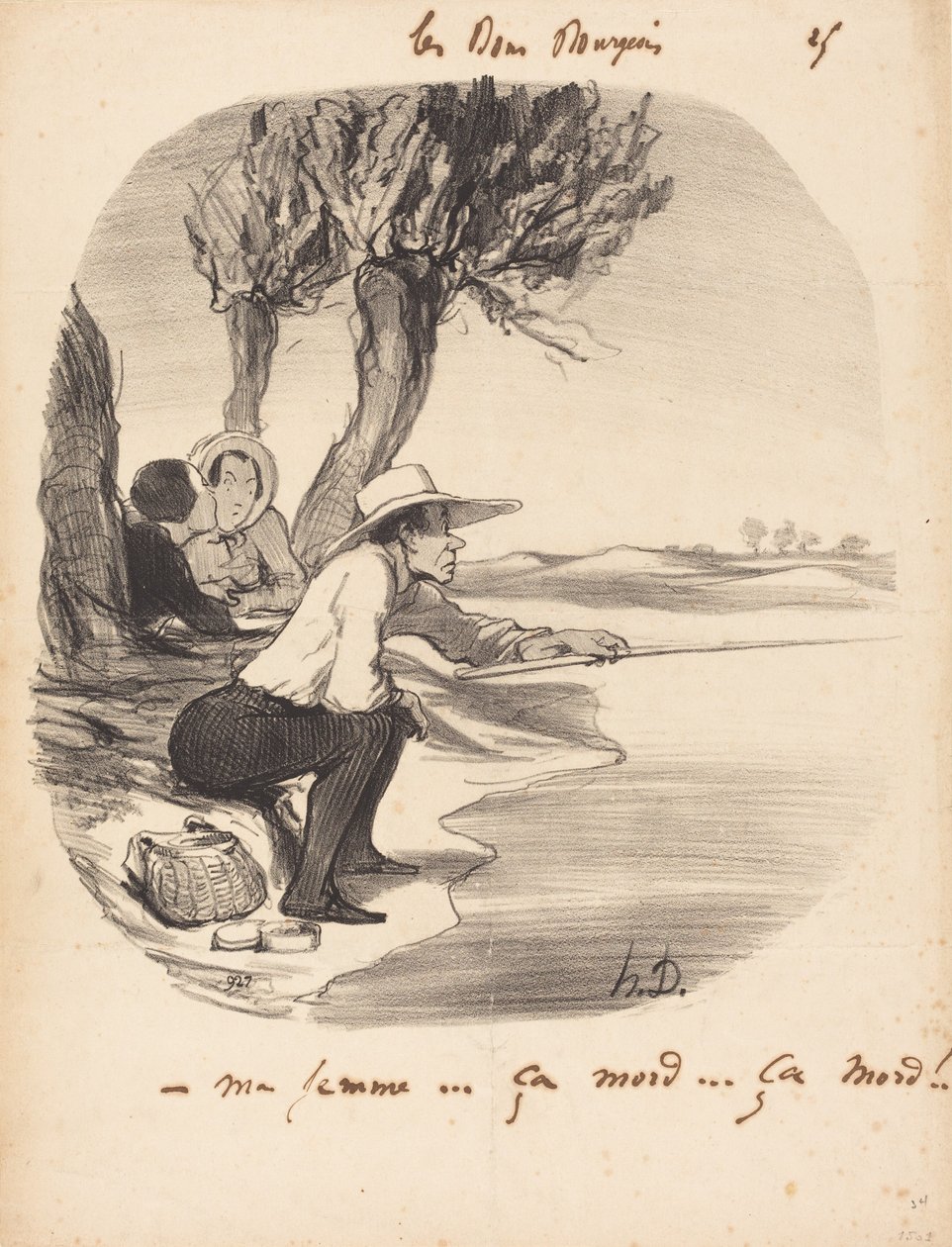 Mi mujer... ¡muerde... muerde! de Honoré Daumier