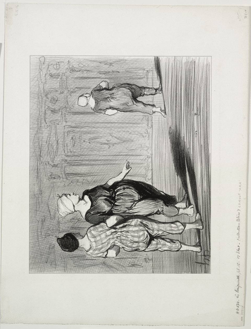 Las bañistas, placa 15: ¡Es ella otra vez, una moda bonita, Madame Coquardeau! de Honoré Daumier