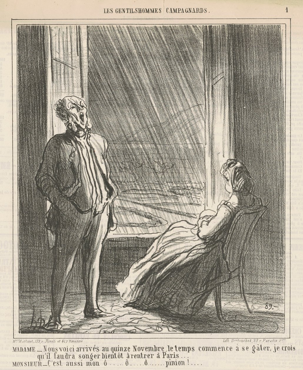 Señora... Aquí estamos... el quince de noviembre de Honoré Daumier