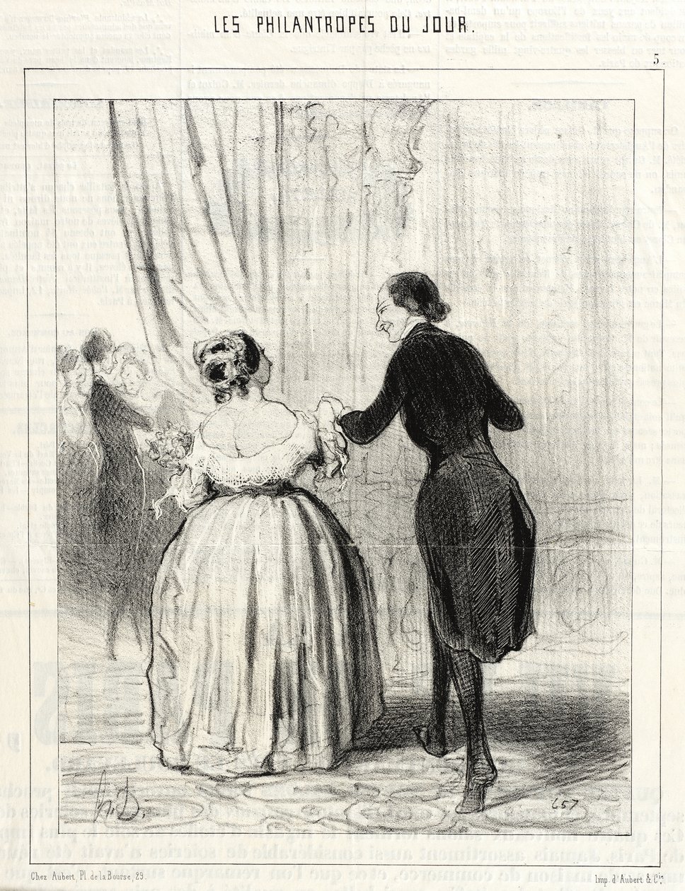 Señora ... no basta con haber bailado en beneficio de esos pobres polacos ... de Honoré Daumier