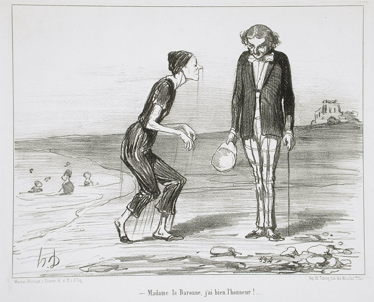 ¡Madame la Baronne, tengo el honor! de Honoré Daumier