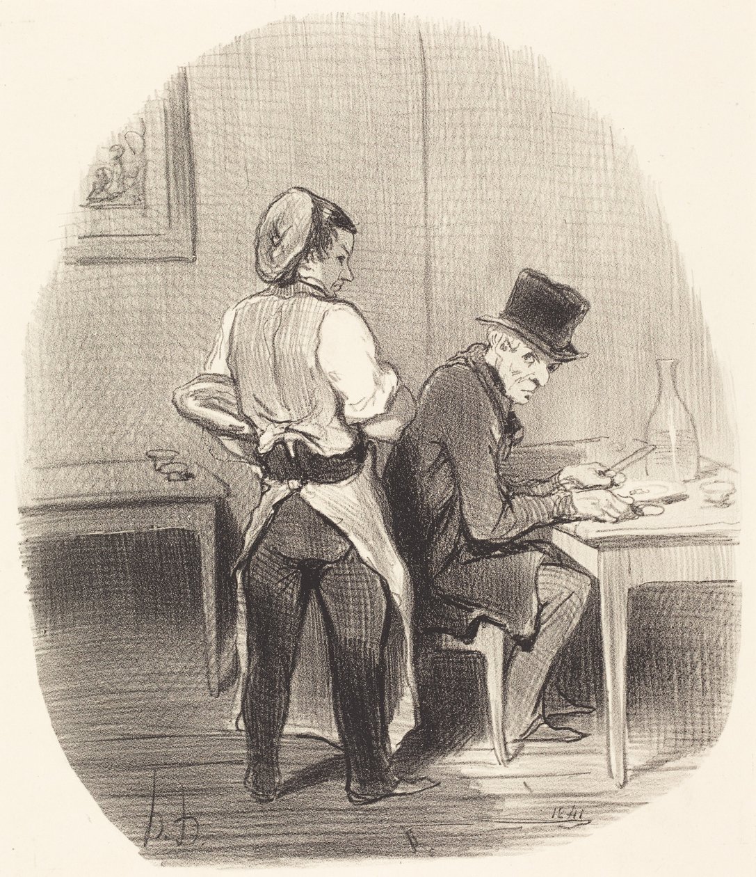 Pero, señor, le aseguro que es... ¡ternera!... de Honoré Daumier