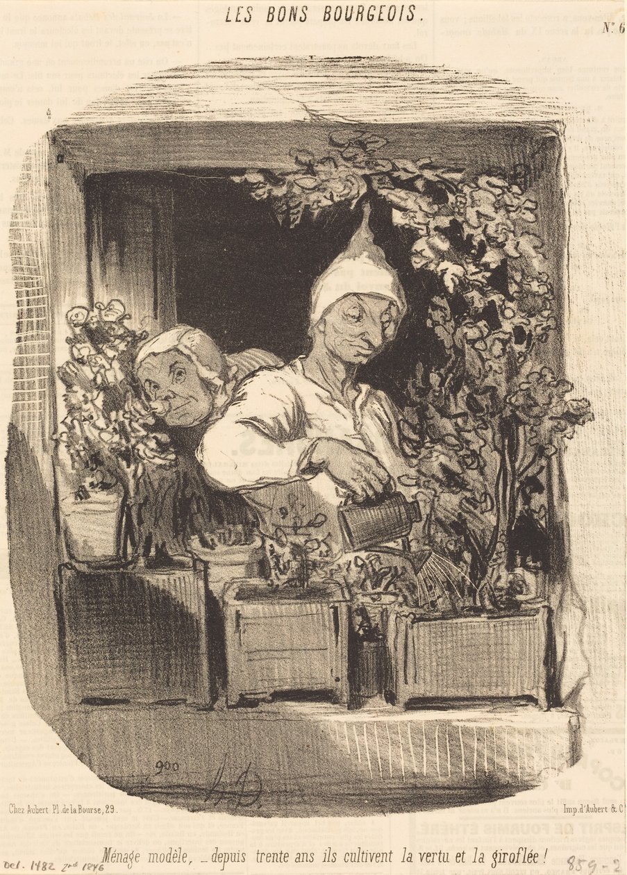 Un hogar ejemplar... de Honoré Daumier