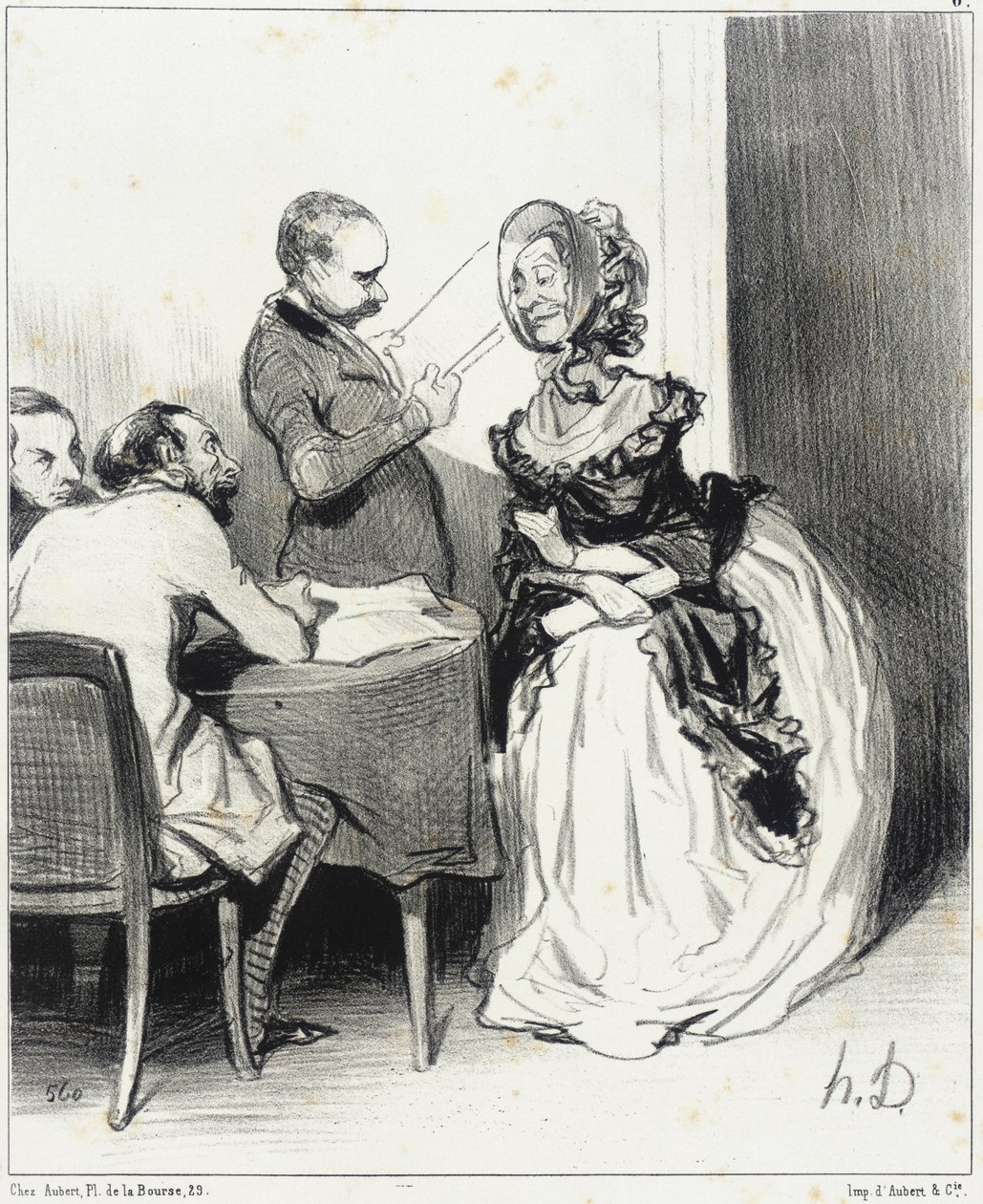 Señores, vengo a ofrecer a su periódico... de Honoré Daumier