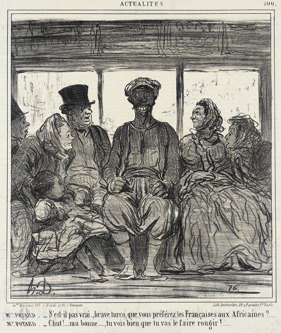 Sra. Potard. —¿No es cierto, valiente turco... de Honoré Daumier