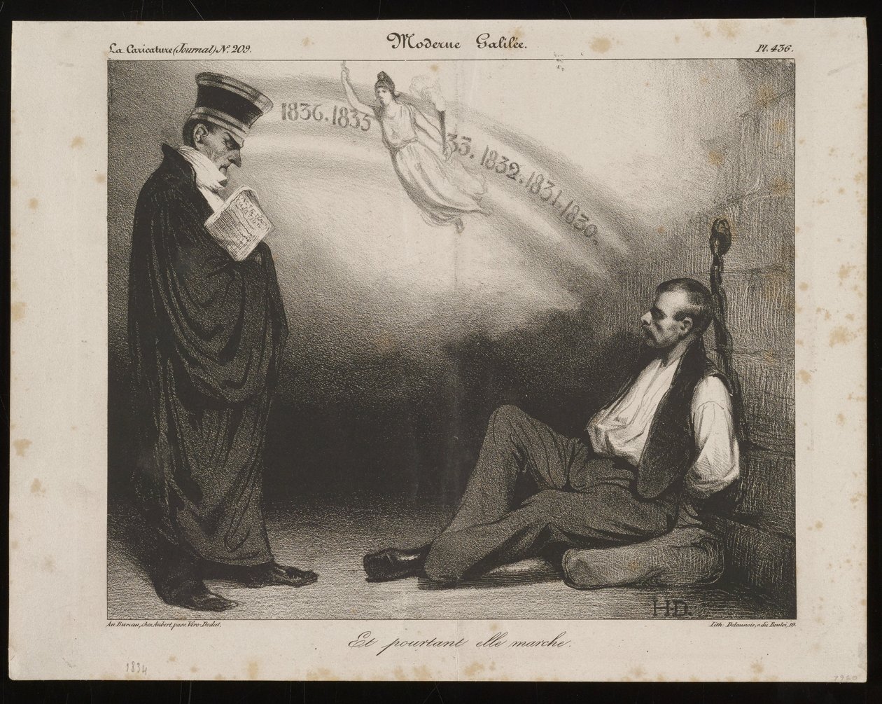 «La Galilea moderna», Y, sin embargo, funciona (de La Caricature) de Honoré Daumier