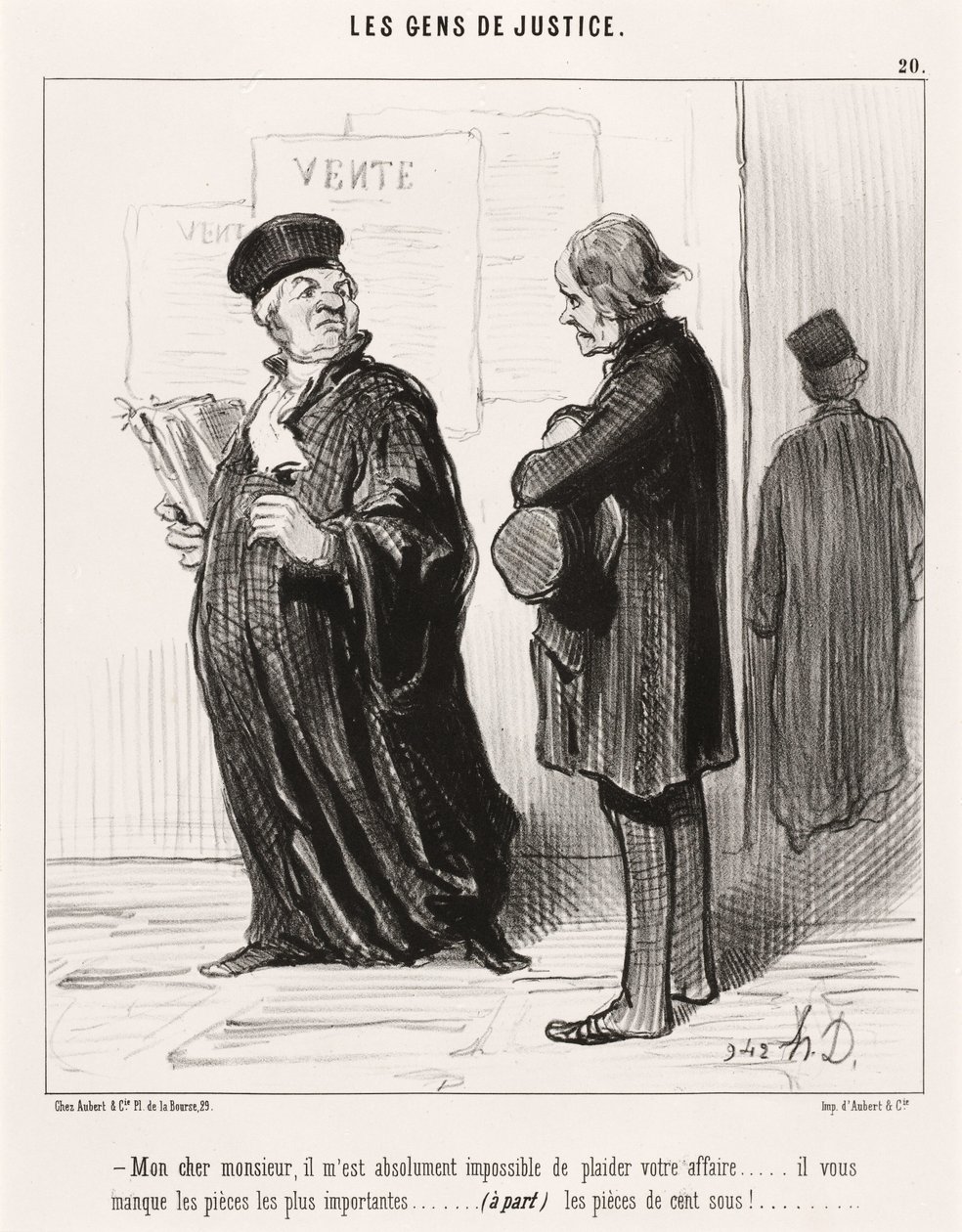 Mi querido señor... es imposible defender su caso de Honoré Daumier