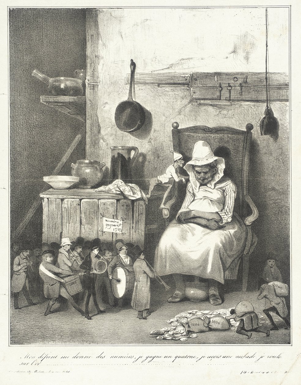 Mi difunto me da números... de Honoré Daumier