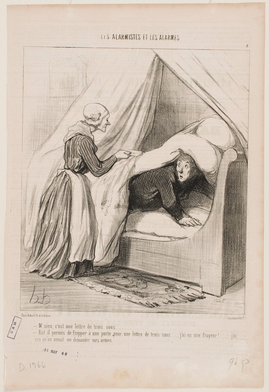 Señor, es una carta por tres centavos... de Honoré Daumier